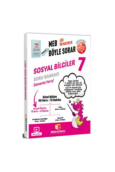 SİNAN KUZUCU YAYINLARI 7. Sınıf Sosyal Bilgileri Soru Bankası Meb Böyle Sorar...