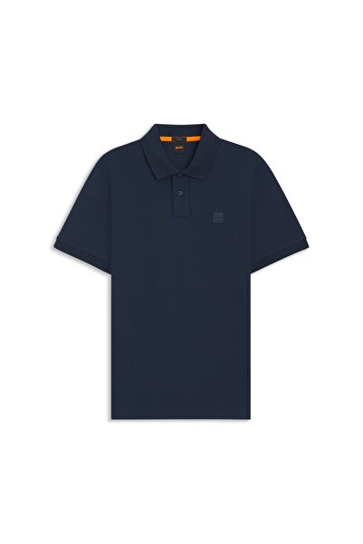 BOSS MAVİ LOGOLU ERKEK POLO T-SHIRT