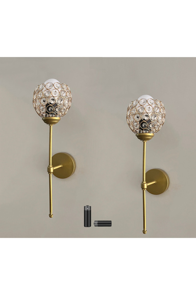 gaziantepavize Feza Gold Kasa Oktagon Taşlı Şapka Metal Pilli Aplik - 2 Adet ...