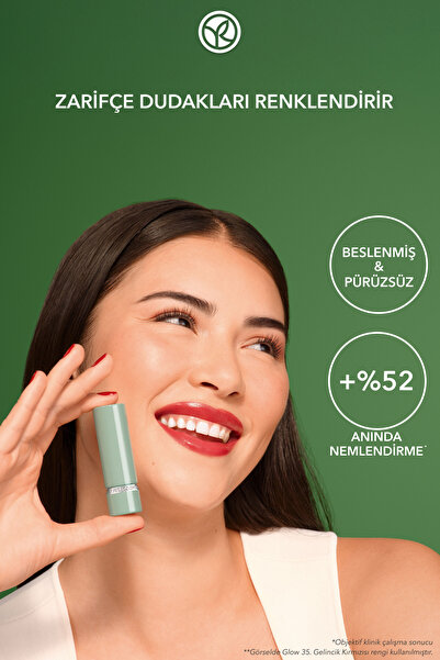 Yves Rocher Rouge Botanique Işıltı Veren Besleyici Glow Ruj - 25. Kamelya Pembesi -Vegan-3.5g