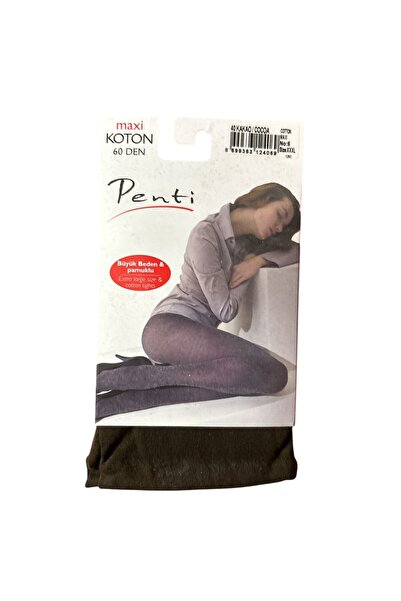 Penti Büyük Beden Maxi Koton Külotlu Çorap 60 Den Kakao Renk