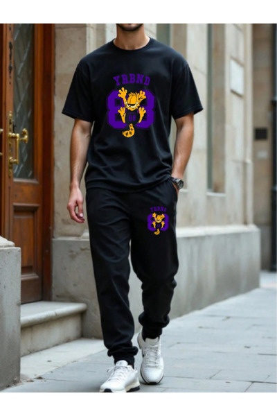 Joetsu YABAND Μπλουζάκι με στάμπα - Σετ αθλητικής φόρμας Jogger T-shirt με λα...