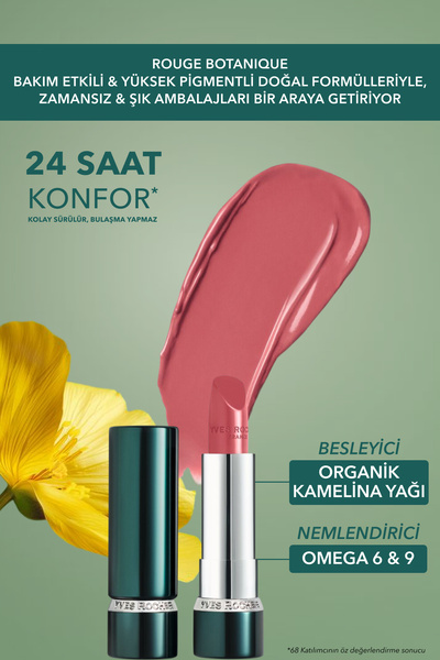 Yves Rocher Rouge Botanique Ultra Renkli Nemlendirici Saten Ruj - 120. Nude Gülkurusu -Vegan-3.5g