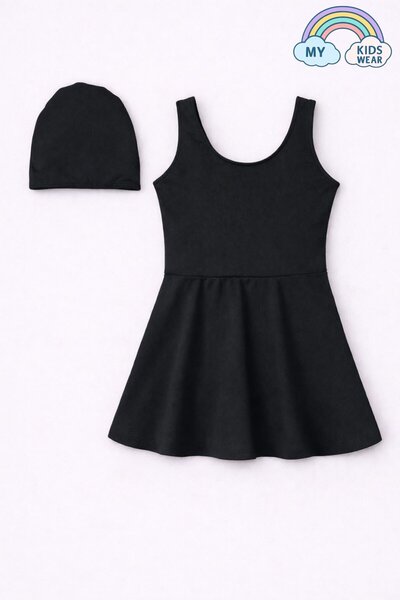 My Kids Wear Σετ μαγιό για κορίτσια με καπέλο και φούστα (μαγιό με ενσωματωμέ...