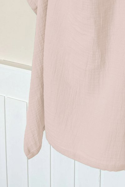 Maison Bebe Kz 2 Layer Muslin Baby Nursing Bib 100% Cotton 70X90 cm - Powder