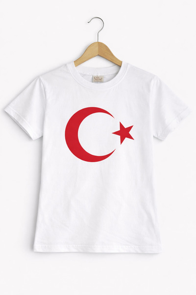 Selvira Ataturk Printed & Turkish Flag Patterned Kids' T-Shirt - 100% Cotton,...