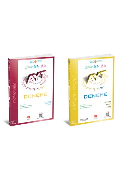 Üç Dört Beş Yayıncılık AYT matematik 10 deneme ve AYT edebiyat-sosyal 1 denem...