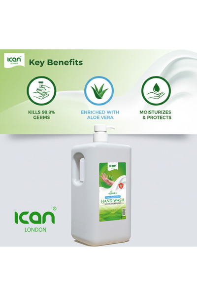 Ican London Aloe Vera Hand Wash Refill 5L – Antibacterial, Moisturising Liquid Soap