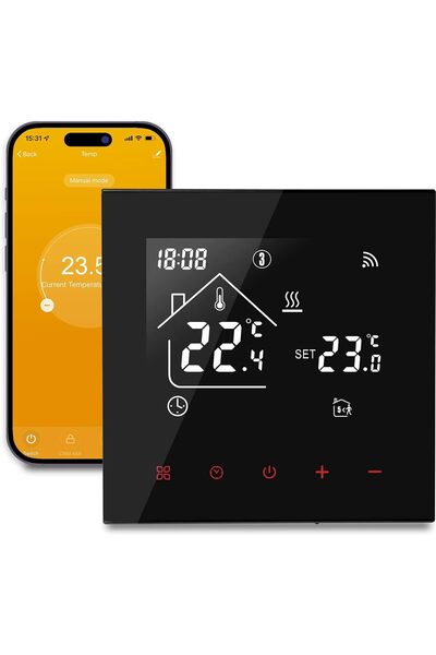 BEOK CONTROLS Beok Έξυπνοι Θερμοστάτες WLAN για Θέρμανση Λέβητα, Έξυπνος Θερμ...