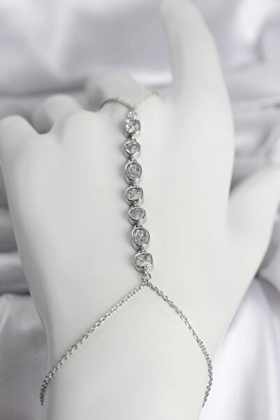 online kapsulavm avm alışveriş Brass Silver Color Row of Zircon Stones Women'...