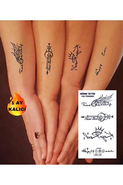 Mecit Tuhafiye 1 AY KALICI YAZI OK KANAT KOL BİLEK VÜCUD İÇİN GEÇİCİ DÖVME