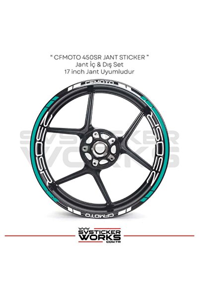 ARONA CFMOTO 250SR Jant Sticker İç Yazı Ve Dış Şerit 24'lü Set Sticker Etiket