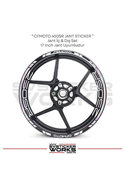 ARONA CFMOTO 250SR Jant Sticker İç Yazı Ve Dış Şerit 24'lü Set Sticker Etiket