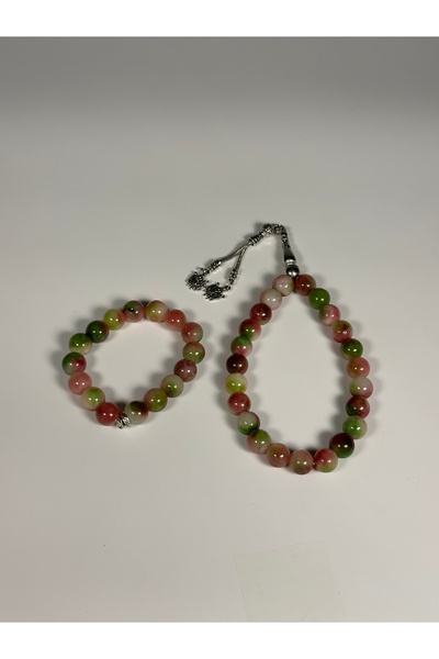 Zey-Al Σετ Ροζάριο και Βραχιόλι από Φυσική Πέτρα |   Σετ δώρου