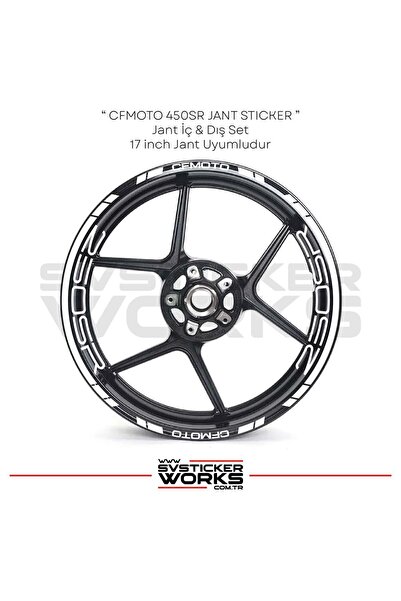 ARONA CFMOTO 250SR Jant Sticker İç Yazı Ve Dış Şerit 24'lü Set Sticker Etiket