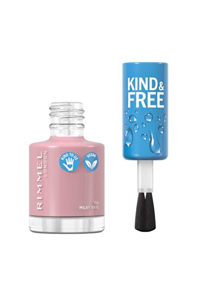 RIMMEL LONDON Kind & Free Clean Nail Polish, 154 Milky Bare, 8 ml