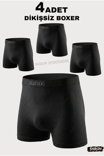 Shiron Sportswear&Company Πακέτο 4 χωρίς ραφές χωρίς ραφές Ανδρικά μποξεράκια...