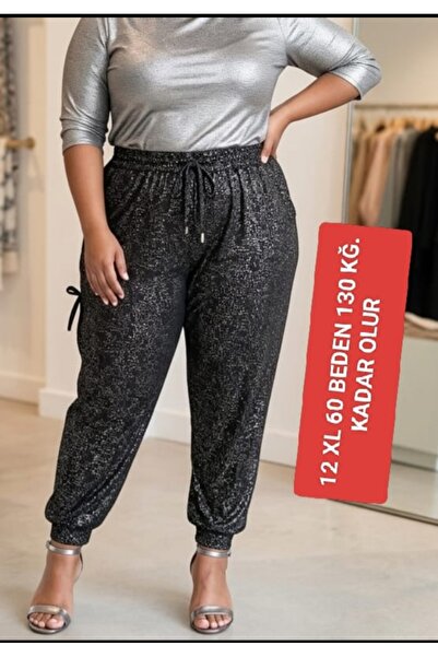 BOYA MODA BÜYÜK EXTRA BATTAL JUMBO BEDEN VİSKON PENYE KUMAŞ 1 YAN CEPLİ PANTO...