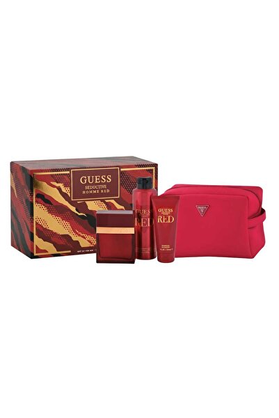 Guess طقم أحمر مثير للرجال