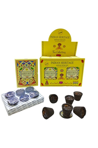 sree vani SreeVani Cups Bahçe Dış Mekan Tütsü AMBER MUSK Reçine Kapları
