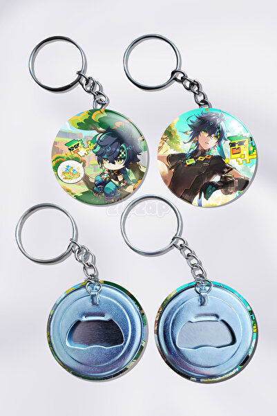 ZipZap Κινίτσ Στολίδι Τσάντας Genshin Impact με Μπρελόκ (2 ΤΕΜ)