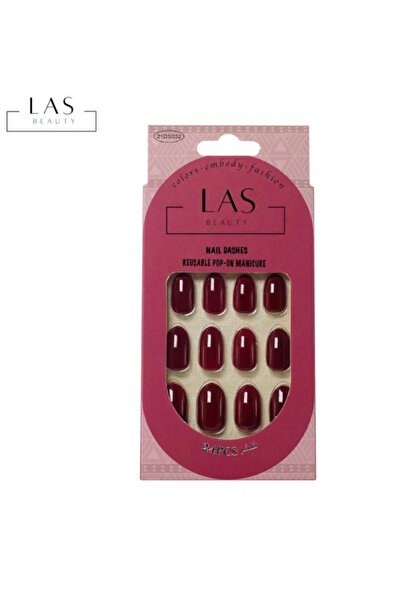 Tresemme Las Beauty Press on Nails Maroon Color Glitter Nails