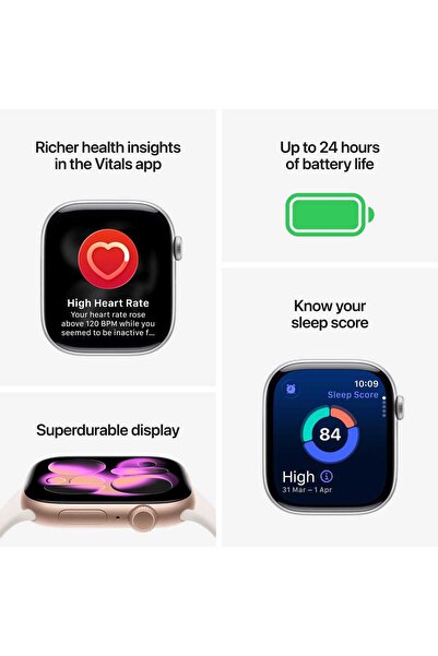 Apple ساعة ذكية سلسلة 11 مزودة بنظام تحديد المواقع العالمي، 46 ملم