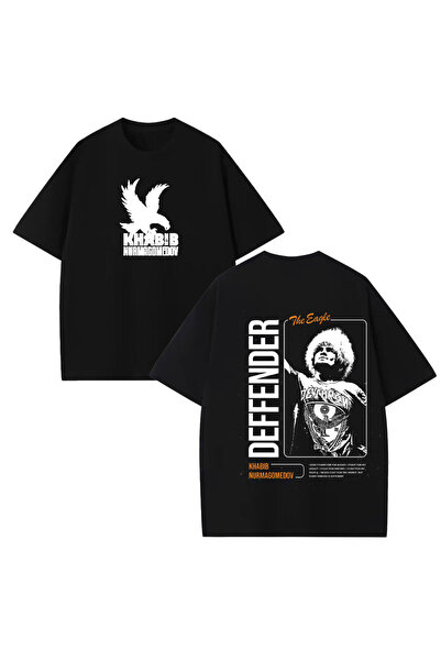 STİL-X Tricou oversize unisex, 100% bumbac, imprimat UFC Khabib Nurmagomedov