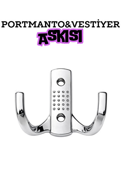 KAYRA LEATHER CRAFT Classy Krom Metal Askı Portmanto ve Vestiyer Duvar Dolap ...