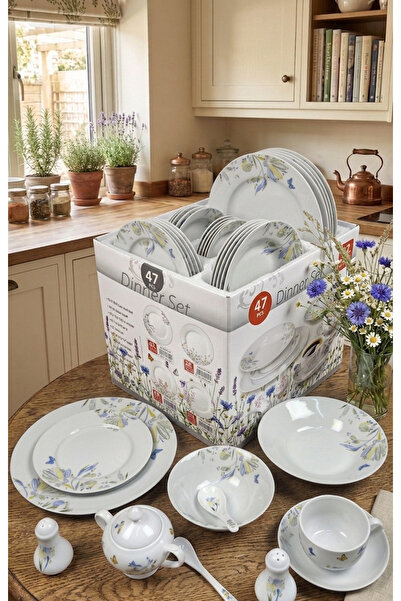 AR HOME 47 Pieces Porcelain Dınner Set