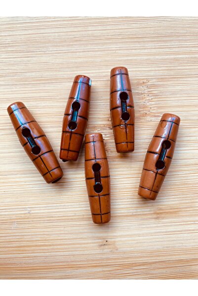 Lorin hobi Mat Shepherd Button Acrylic Brown 5 Pcs