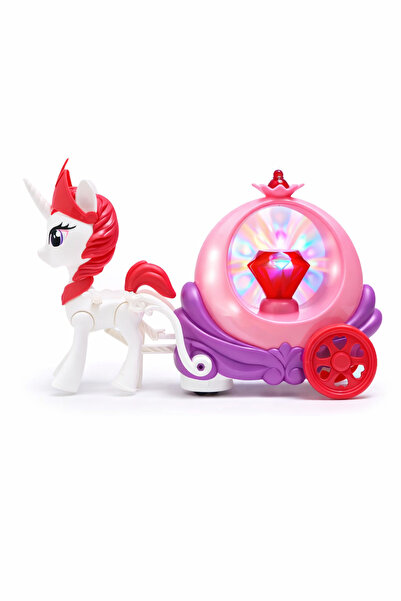 OEM Cal interactiv cu trăsură, lumini și sunete, jucărie copii tip unicorn