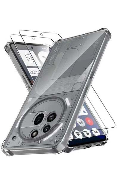 Shopi غطاء حماية كامل لهاتف Nothing Phone 3a Pro مع حماية شاشة من الزجاج المق...