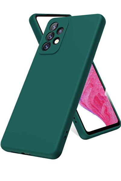 Shopi Liquid Silicone Case for Galaxy A13 4G - Green, Soft Microfiber Lining,...