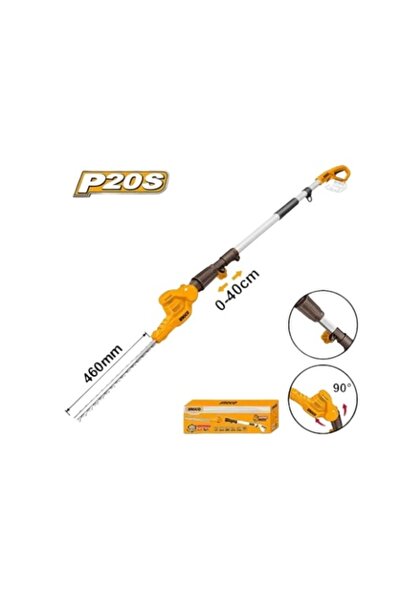 Ingco CPHT 201601 20V Τηλεσκοπικό Ψαλίδι Μπορντούρας 2.4μ 460mm