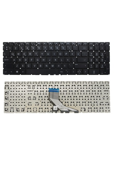 Siyah-ışıksız, Notebook Klavye - Pavilion 15-dk1033nt 3y4u3ea Muadili ile uyumlu