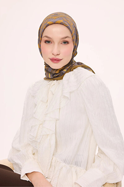 Silk Home Φουλάρι από βισκόζη βελόρα με αρχαία μοτίβα τεσσάρων εποχών 6420-14