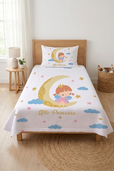 Evmila Σετ κλινοσκεπασμάτων Moon Star Cloud Fairy Tale Princess Teenage Pique...