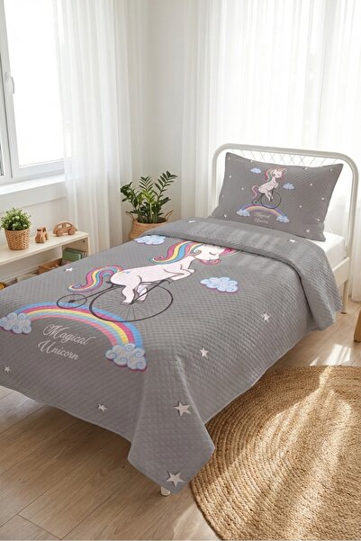 Evmila Gökkuşağı Unicorn Yıldızlı Genç Pike Takımı-Bisikletli Masalsı Modern ...