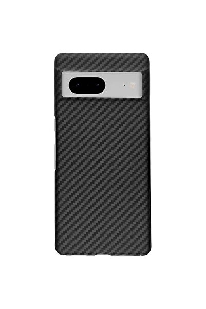 SILKASE Husa fibra de carbon pentru Google Pixel 7, aramid kevlar, negru mat