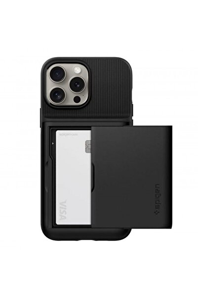 Spigen Carcasa Slim Armor CS pentru Apple Iphone 15 Pro Max, negru