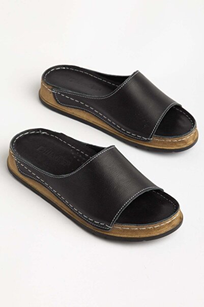 Dilimler Ayakkabı Γυναικείες Παντόφλες Ορθοπεδικές από Γνήσιο Δέρμα, Μαύρες, ...