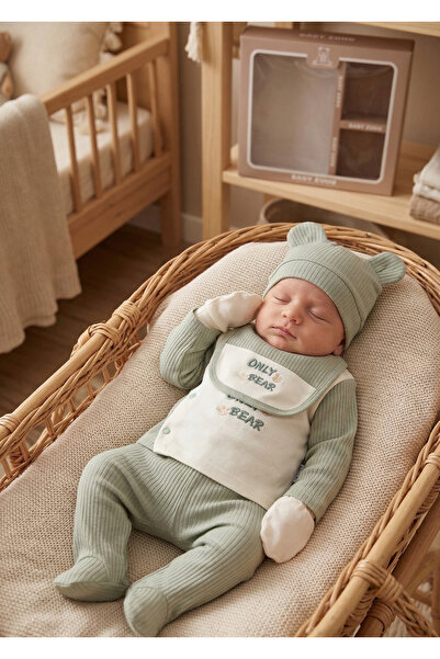 BABY ZUHU مجموعة هدايا الأطفال حديثي الولادة المكونة من 5 قطع مطرزة على شكل د...