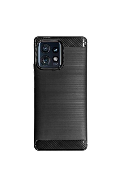SILKASE Husa pentru Motorola Edge 40 Pro, silicon carbon, culoare negru