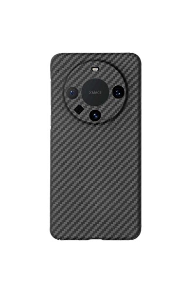 SILKASE Husa fibra de carbon pentru Huawei Mate 60 Pro, aramid kevlar, negru mat