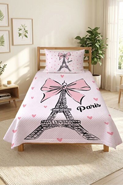 Evmila Σετ Βρεφικό Πικέ με Φιόγκο Καρδιά και Φιγούρα Άιφελ - Μοντέρνο Καπιτον...
