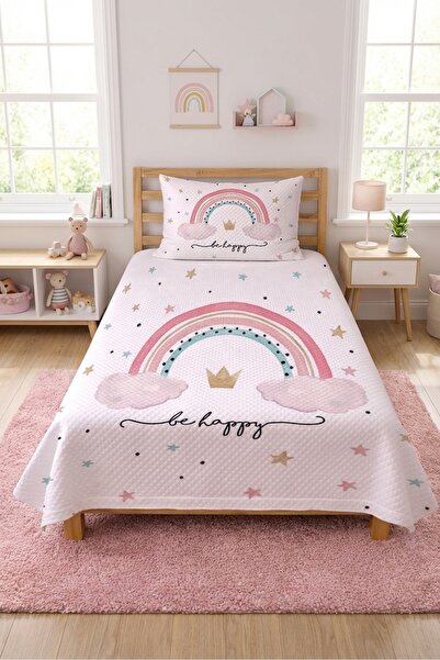 Evmila Σετ Παιδικού Κρεβατιού Rainbow Star Cloud Crowned Pique - Διακοσμητικό...