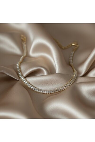 HILERA Jewelry Zirkon Taşlı Su Yolu Altın Kaplama Vıp Kolye – Minimal ve Şık ...