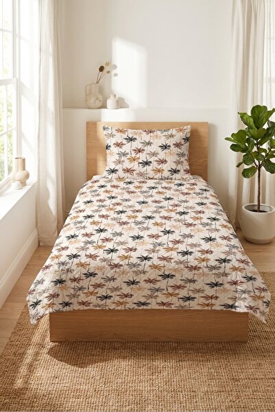 Evmila Σετ Παιδικού Πικέ με Σχέδιο Φοίνικα-Τροπικό, Καπιτονέ Κάλυμμα Κρεβατιο...