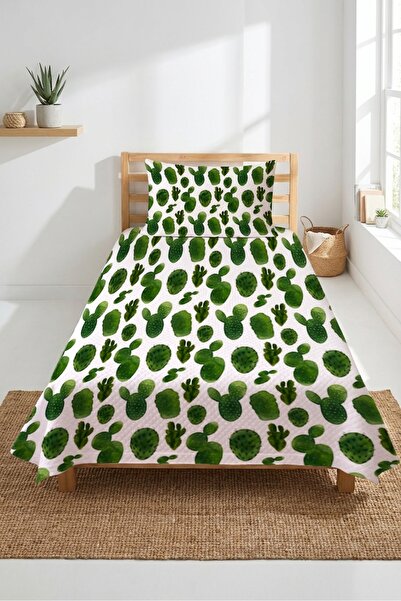 Evmila Χαριτωμένο σετ βρεφικού κρεβατιού με σχέδιο κάκτου-Διακοσμητικό κάλυμμ...